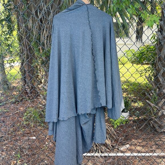 Angelrox Flutter Cape Wrap Jacket Gray One Size - Picture 4 of 6